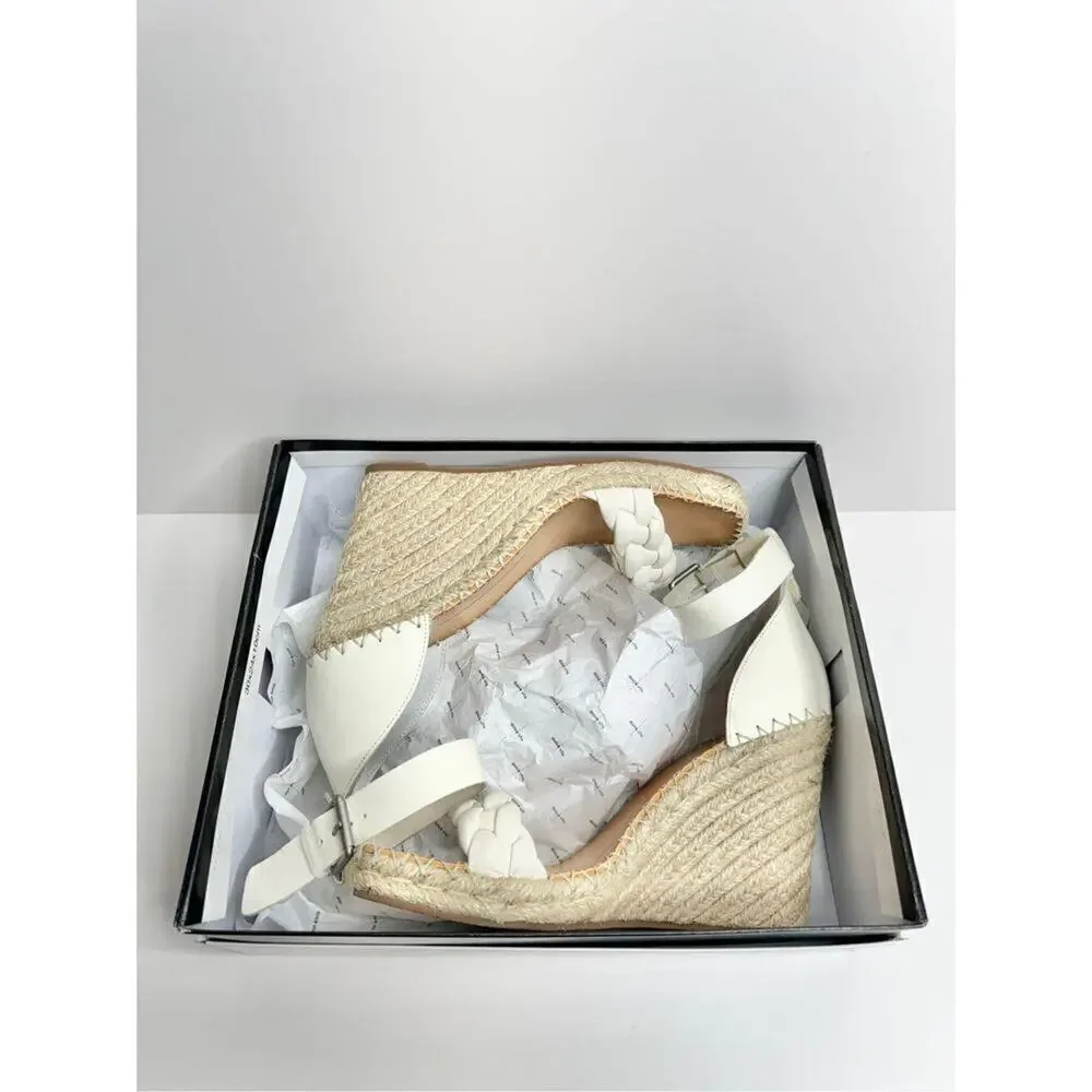Dolce Vita Espadrille Sandals Size 9.5 White Ankle‎ Strap Open Toe NEW